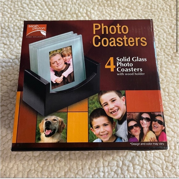 Home Solid Glass Photo Coasters Wooden Holder Picture Photo 2x3 - NEW
NIB NWT - Picture 12 of 14